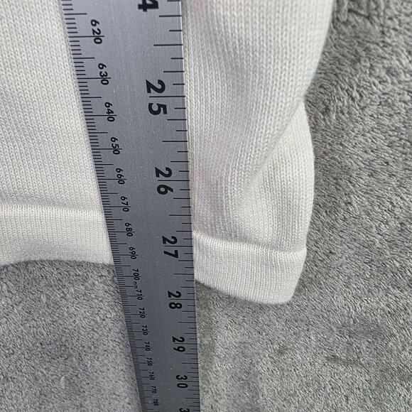 Mens Vintage Perry Ellis Ivory Pleated Polo Shirt Button Up Short Sleeve Size L - Picture 5 of 6